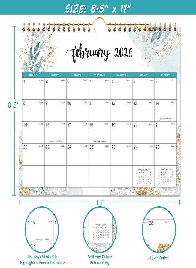 Coboll 2026 Calendar - Wall Calendar 2026 from January 2026 - December 2026, Calendars 8.5" × 11", 12 Monthly Wall Calendar Small, Space Enough for Writing with Julian Dates - Image 4